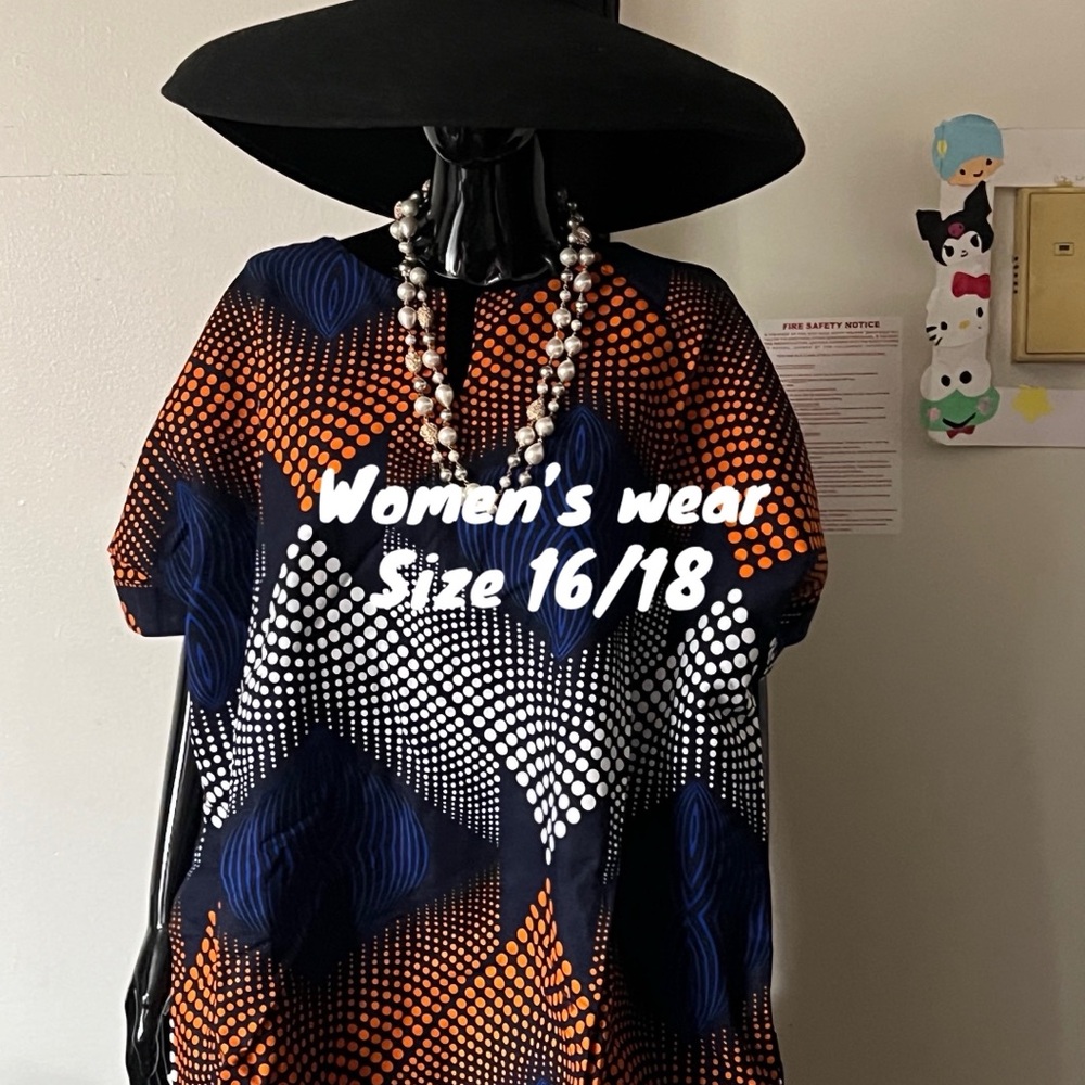 Orange and Black Dolman Sleeve Cocktail Dress